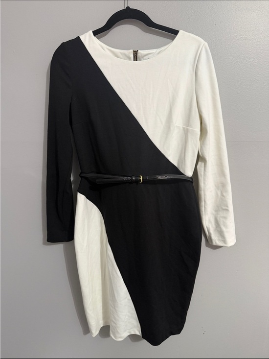Calvin Klein Dresses & Skirts - Calvin Klein Dress Womens 6 Career Belted Waist Modest Office Zip Back Work